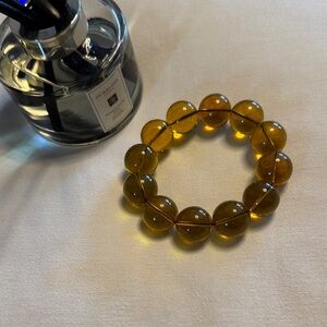 Amber-Color Beaded Bracelet